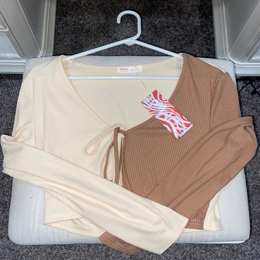 Split dye tie crop top